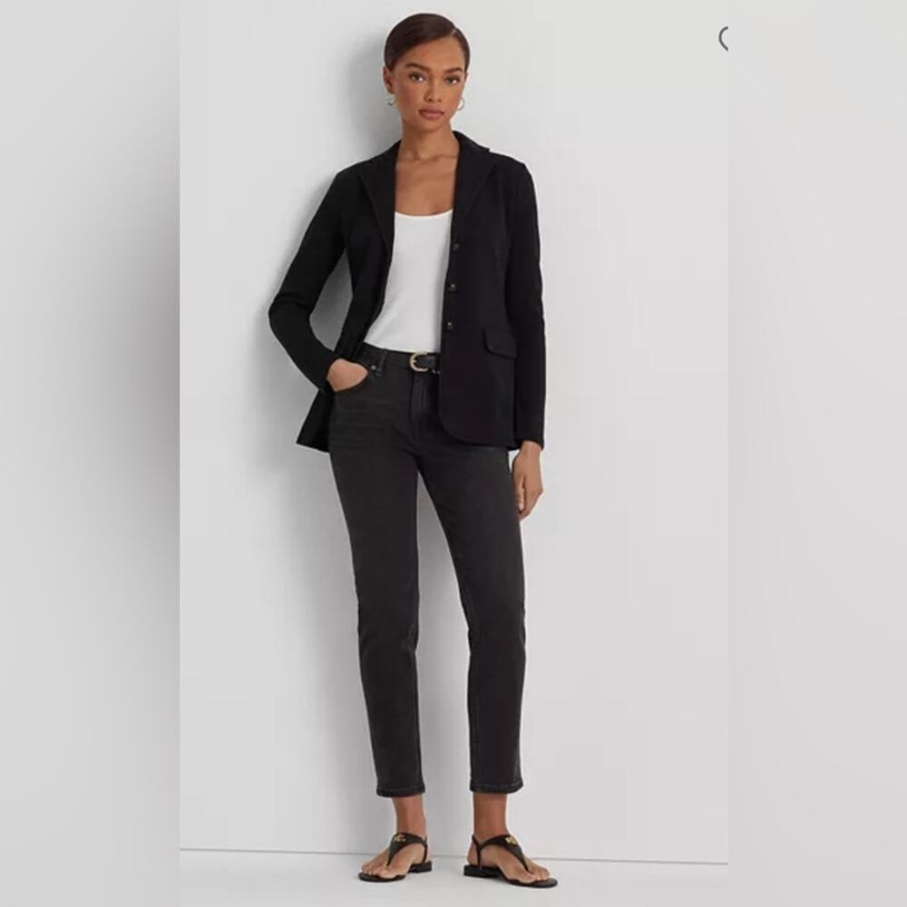 Lauren Ralph Lauren Notch Lapel Long Sleeve Cotton Knit Blazer XXL NWT
